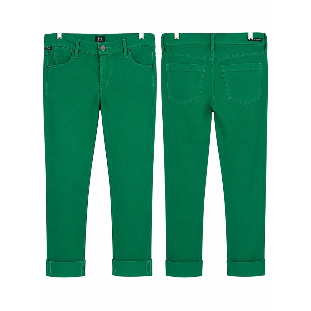 Citizens of Humanity COH Jeans Green Cropped Cuffed Dani Straight Leg Size 30